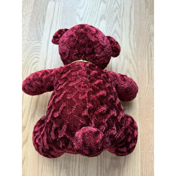 Dan Dee Collectors Teddy Bear Burgundy Plush Vintage 13” - Picture 2 of 3